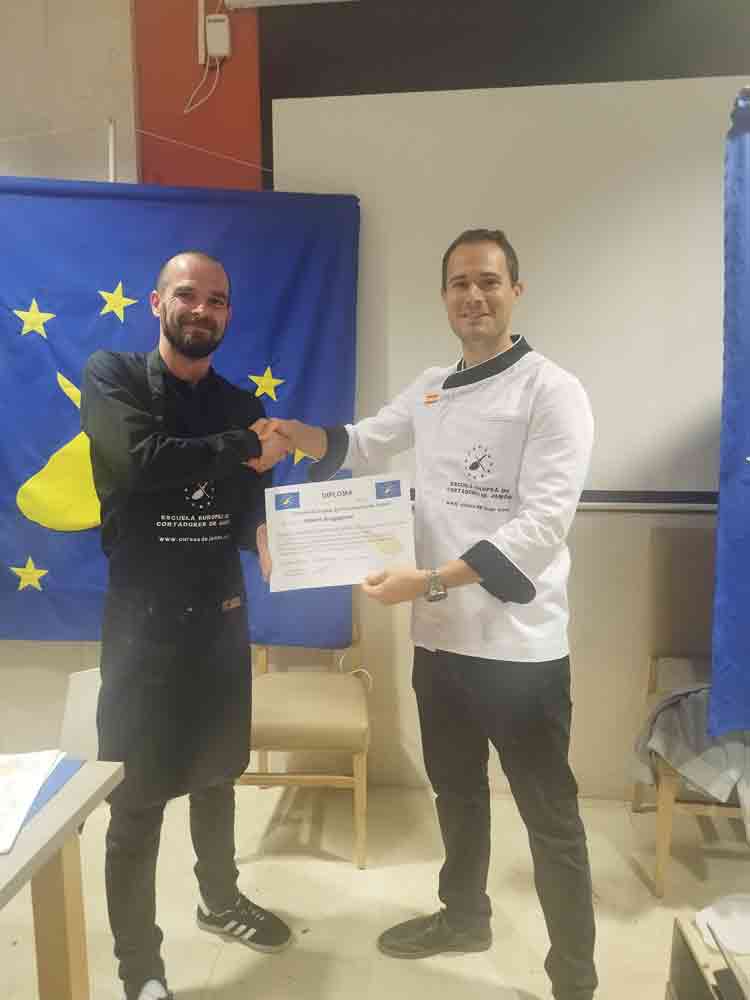 diploma Cortador Profesional de Jamón con Julián Moreno título