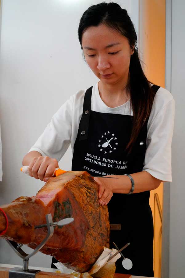 cortadora de jamón en Shanghái, China