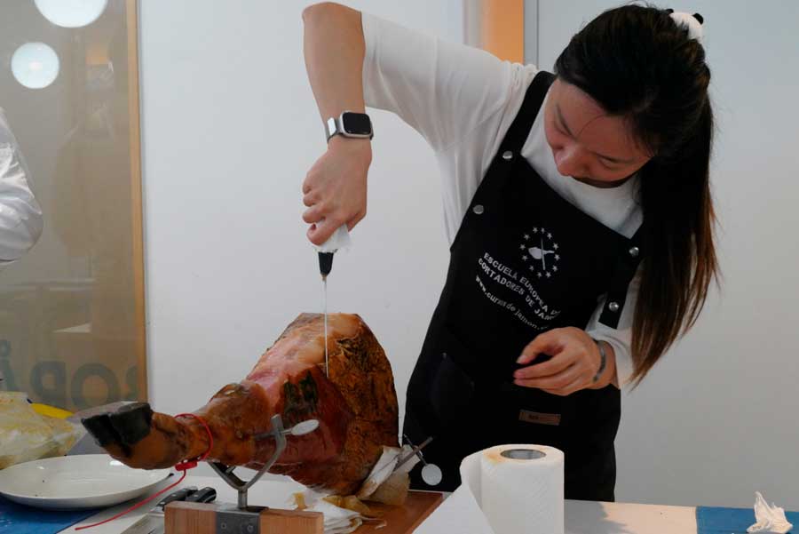 cortadora de jamón en Shanghái, China