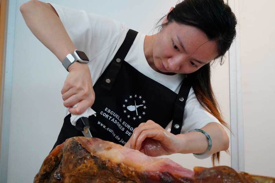 cortadora de jamón en Shanghái, China