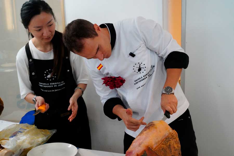 cortadora de jamón en Shanghái, China