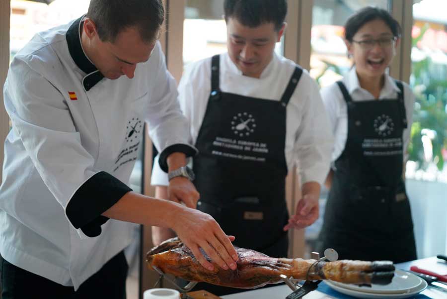 Cortador de Jamón en Shanghái, China