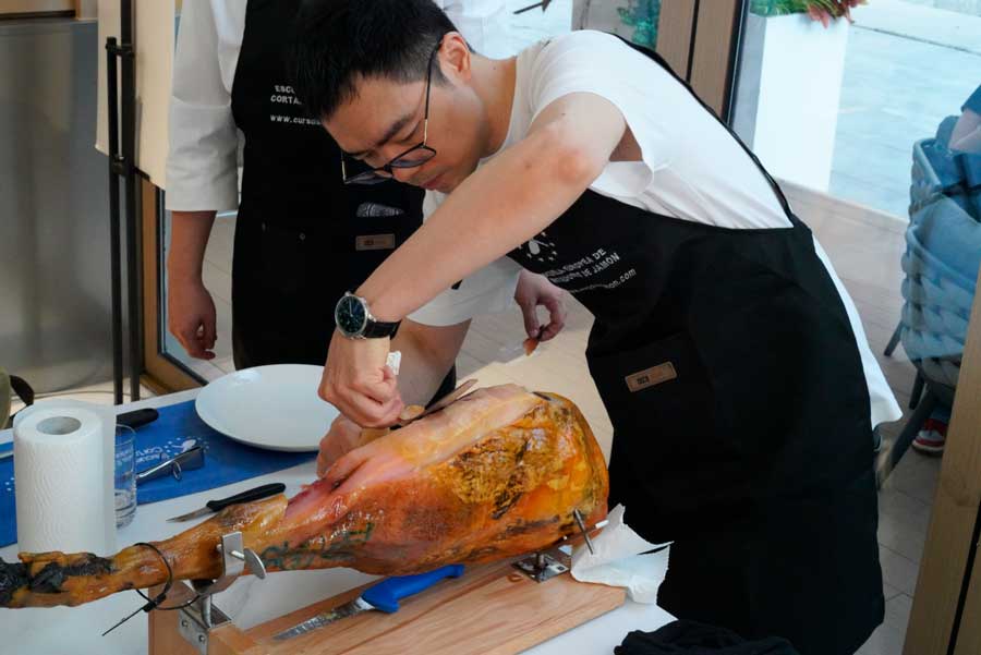 Cortador de Jamón en Shanghái, China