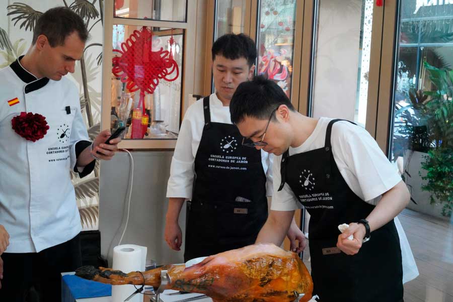 Cortador de Jamón en Shanghái, China