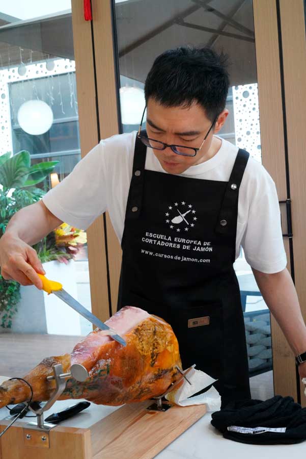 Cortador de Jamón en Shanghái, China