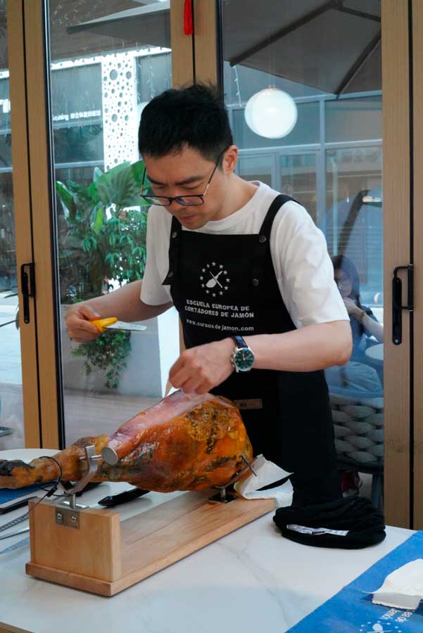 Cortador de Jamón en Shanghái, China