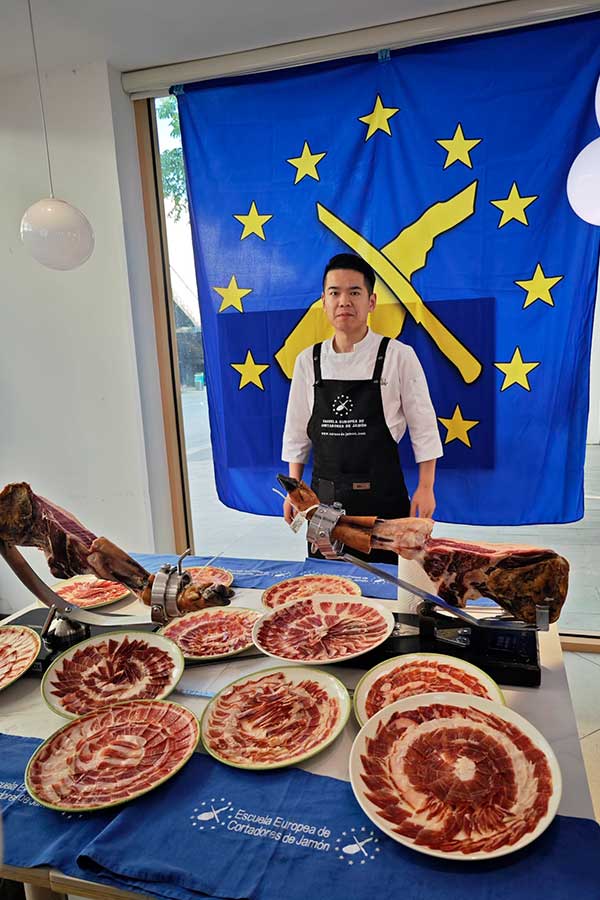 cortador de jamón en Shanghái, China